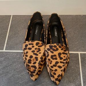 Cheetah print flats, size 9, $15